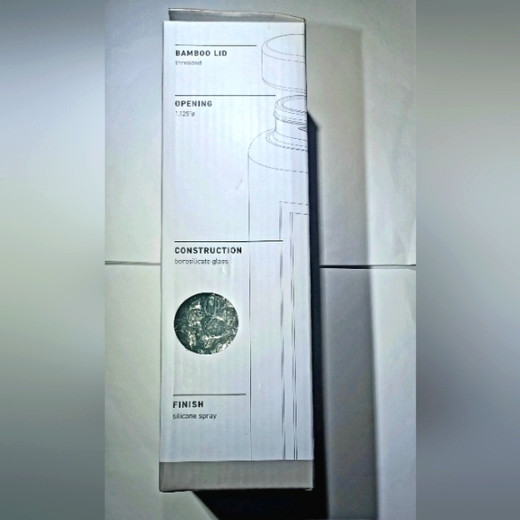 Fish Print Glass Bottle NIP - Picture 7 of 9